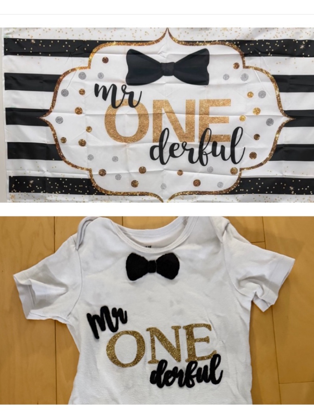 Mr. One-derful Banner & Onsie